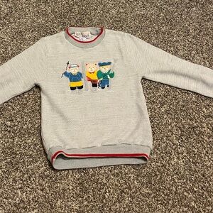 Vintage Youth‎ Park Sweater Gray Bears 4T Embroidery Acrylic Knit Y2K Winter